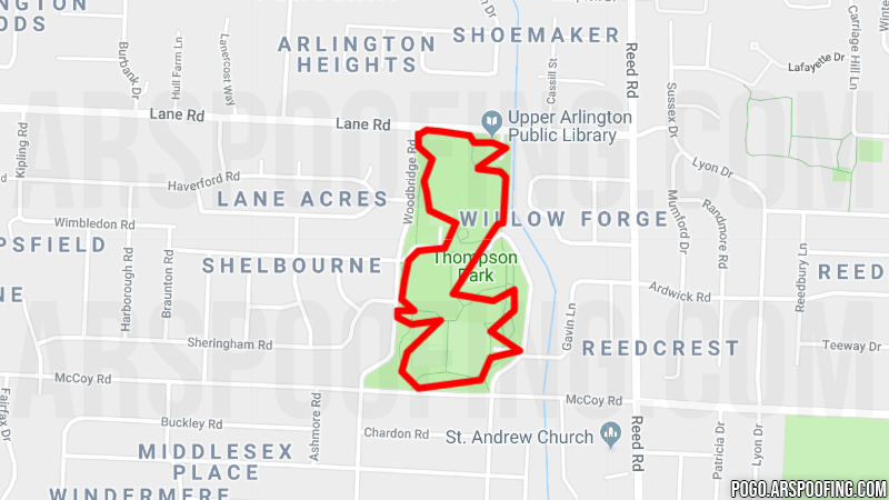 Upper Arlington GPX Map